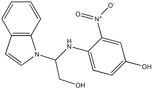 4-[N-(indolyl-hydroxyethyl)amino]-3-nitrophenol Struktur