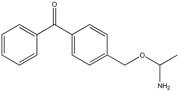 4-[(1-Aminoethoxy)-methyl]-benzophenone Struktur