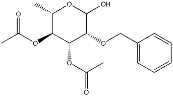 3,4-Di-O-acetyl-2-O-benzyl-L-rhamnopyranoside Struktur