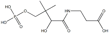 3-(2-hydroxy-3,3-dimethyl-4-phosphonooxy-butanoyl)aminopropanoic acid Struktur