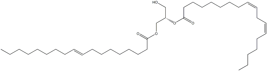 1-(9Z-octadecenoyl)-2-(9Z,12Z-octadecadienoyl)-sn-glycerol Struktur