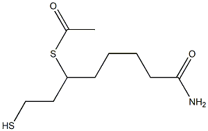 6-acetylsulfanyl-8-sulfanyl-octanamide Struktur