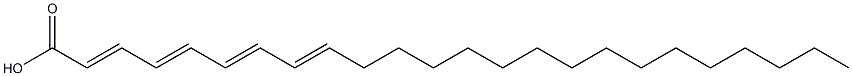 (2E,4E,6E,8E)-tetracosa-2,4,6,8-tetraenoic acid Struktur