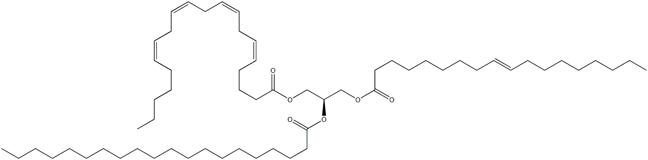 1-(9Z-octadecenoyl)-2-eicosanoyl-3-(5Z,8Z,11Z,14Z-eicosatetraenoyl)-sn-glycerol Struktur