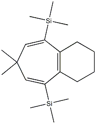 [7,7-Dimethyl-9-(trimethylsilyl)-2,3,4,7-tetrahydro-1H-benzo[a]cyclohe pten-5-yl](trimethyl)silane Struktur