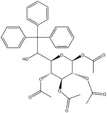 6-Trityl-tetra-O-acetyl-beta-d-glucose Struktur