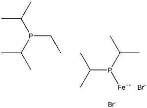 Iron dibromide, 1,2-bis(diisopropylphosphino)ethane Struktur