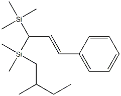 Silane, dimethyl(2-methylbutyl)(3-phenyl-1-trimethylsilylallyl)- Struktur