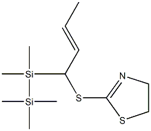 Thiazole, 4,5-dihydro-2-[1-(pentamethyldisilanyl)but-2-enyl]thio- Struktur