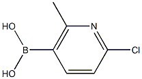 2-CHLORO-6-METHYLPYRIDINE-5-BORONIC ACID Struktur