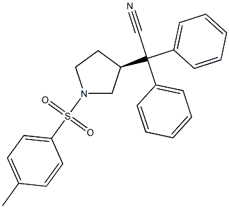 3-(S)-(+)-(1-CYANO-1,1-DIPHENYLMETHYL)-1-TOSYLPYRROLIDINE Struktur