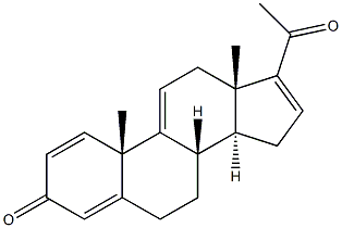 PREGNA-1,4,9(11)16-TETRAENE-3,20-DIONE Struktur