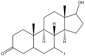 7-iodo-17-hydroxy-3-androstanone Struktur