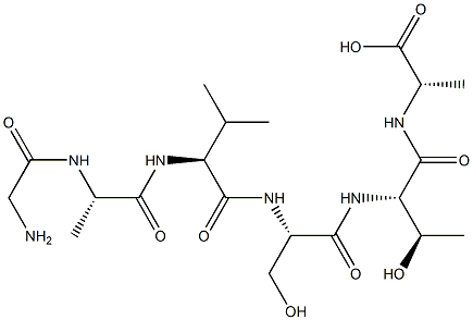 glycyl-alanyl-valyl-seryl-threonyl-alanine Struktur