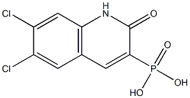 6,7-dichloro-2(1H)-oxoquinoline-3-phosphonic acid Struktur