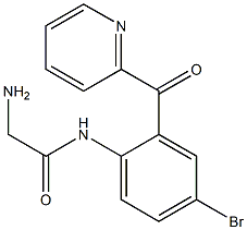 N-(4-bromo-2-(2-pyridylcarbonyl)phenyl)-2-aminoacetamide Struktur