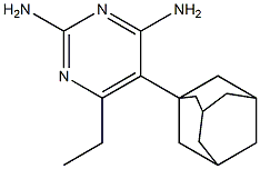 2,4-diamino-5-(1-adamantyl)-6-ethylpyrimidine Struktur