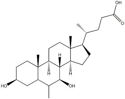 6-methylursodeoxycholic acid Struktur