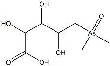 5-dimethylarsinoyl-2,3,4-trihydroxypentanoic acid Struktur