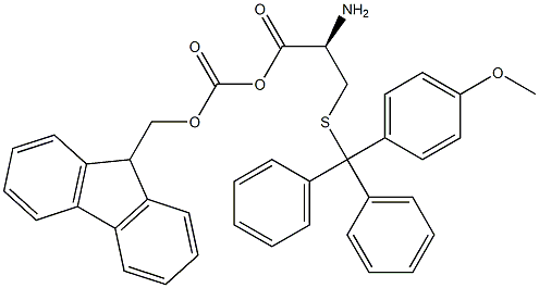 9-fluorenylmethoxycarbonyl-S-(4-methoxytrityl)cysteine Struktur