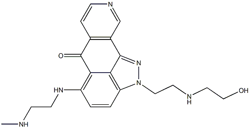 2-(2-((2-hydroxyethyl)amino)ethyl)-5--((2-(methylamino)ethyl)amino)indazolo(4,3-gh)isoquinolin-6(2H)-one Structure