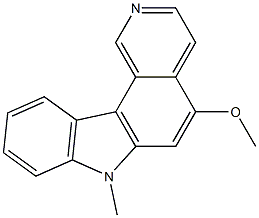 5-methoxy-7-methyl-7H-pyrido(4,3-c)carbazole Struktur