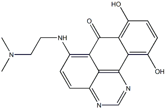 8,11-dihydroxy-6-((2-(dimethylamino)ethyl)amino)-7H-benzo(e)perimidin-7-one Struktur