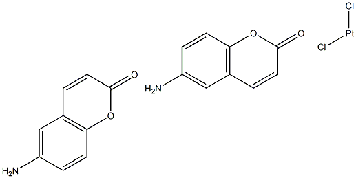 dichloro-di(6-aminocoumarin)platinum(II) Struktur