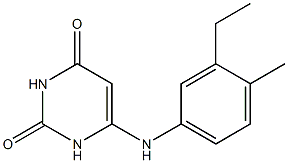 6-(3'-ethyl-4'-methylanilino)uracil Struktur