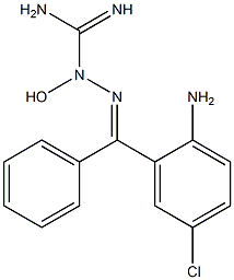 2-amino-5-chlorobenzophenone N-hydroxyamidinohydrazone Struktur