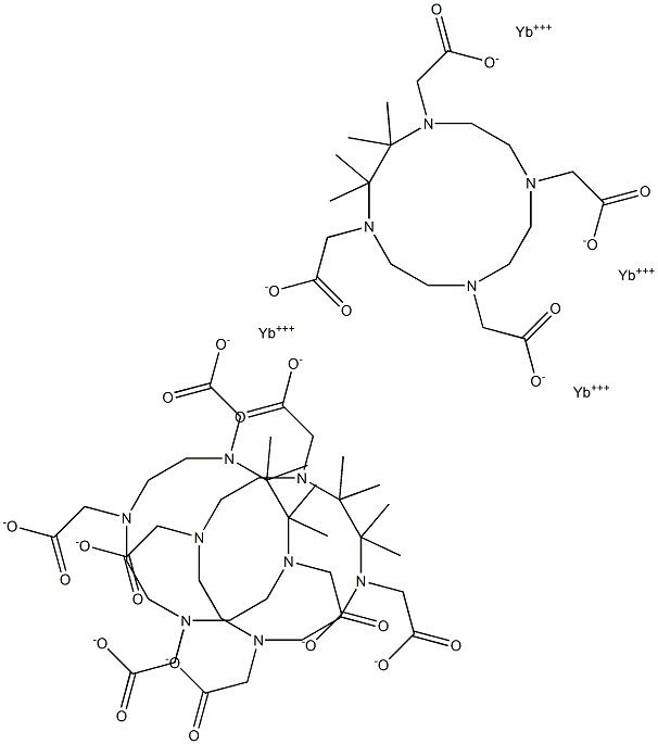 ytterbium-tetramethyl-1,4,7,10-tetraazacyclododecane-1,4,7,10-tetraacetic acid Struktur