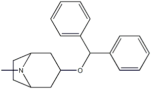 3-diphenylmethoxytropane Struktur