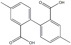 4,4'-dimethylbiphenyl-2,2'-dicarboxylic acid Struktur