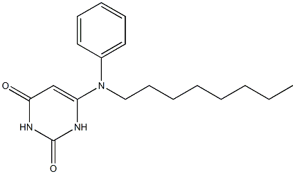 6-(N-octylanilino)uracil Struktur