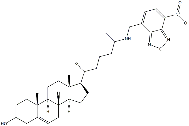 25-(N-((7-nitrobenz-2-oxa-1,3-diazol-4-yl)methyl)amino)-27-norcholesterol Struktur