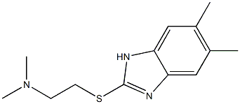 2-(2-(dimethylamino)ethyl)thio-5,6-dimethylbenzimidazole Struktur