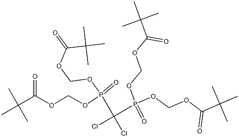 tetra(pivaloyloxymethyl) (dichloromethylene)bisphosphonate Struktur