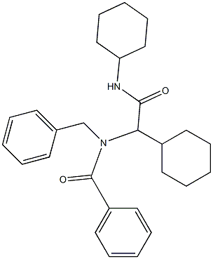 N-benzyl-N-(1-cyclohexyl-2-cyclohexylamino-2-oxoethyl)benzamide Struktur