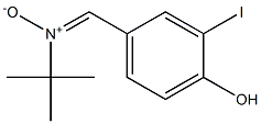 alpha-(4-hydroxy-3-iodophenyl)-N-tert-butylnitrone Struktur