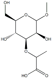 methyl 3-O-(1-carboxyethyl)mannopyranoside Struktur