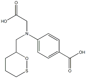 alpha-thioxantylmethyl-4-carboxyphenylglycine Struktur