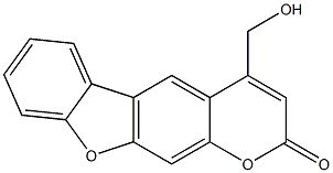 4-hydroxymethyl-2H-benzofuro-(3,2-g)-1-benzopiran-2-one Struktur