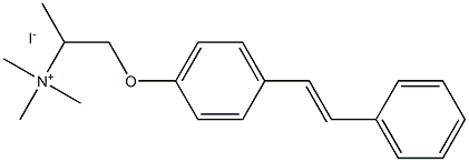 N,N,N-trimethyl-1-(4-stilbenoxy)-2-propylammonium iodide Struktur