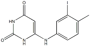 6-(3'-iodo-4'-methylanilino)uracil Struktur