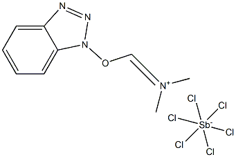 (1H-benzotriazol-1-yloxy)-N,N-dimethylmethaniminium hexachloroantimonate Struktur