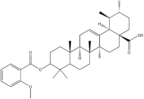 3-((methoxybenzoyl)oxy)urs-12-en-28-oic acid Struktur