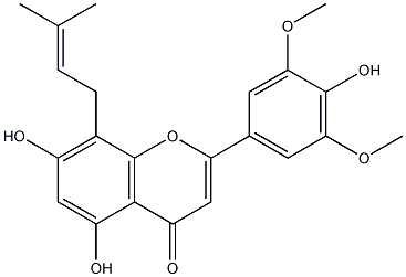 8-(3,3-dimethylallyl)chrysin Struktur