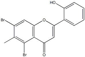 5,7-dibromo-6-methyl-2'-hydroxyflavone Struktur