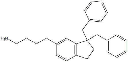 1,1-dibenzyl-6-(4-aminobutyl)indane Struktur