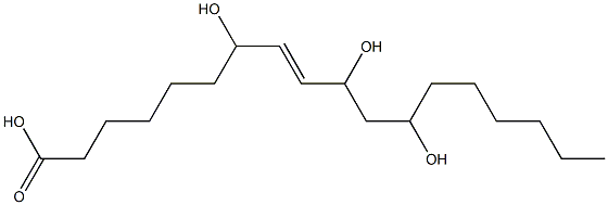 7,10,12-trihydroxy-8-octadecenoic acid Struktur